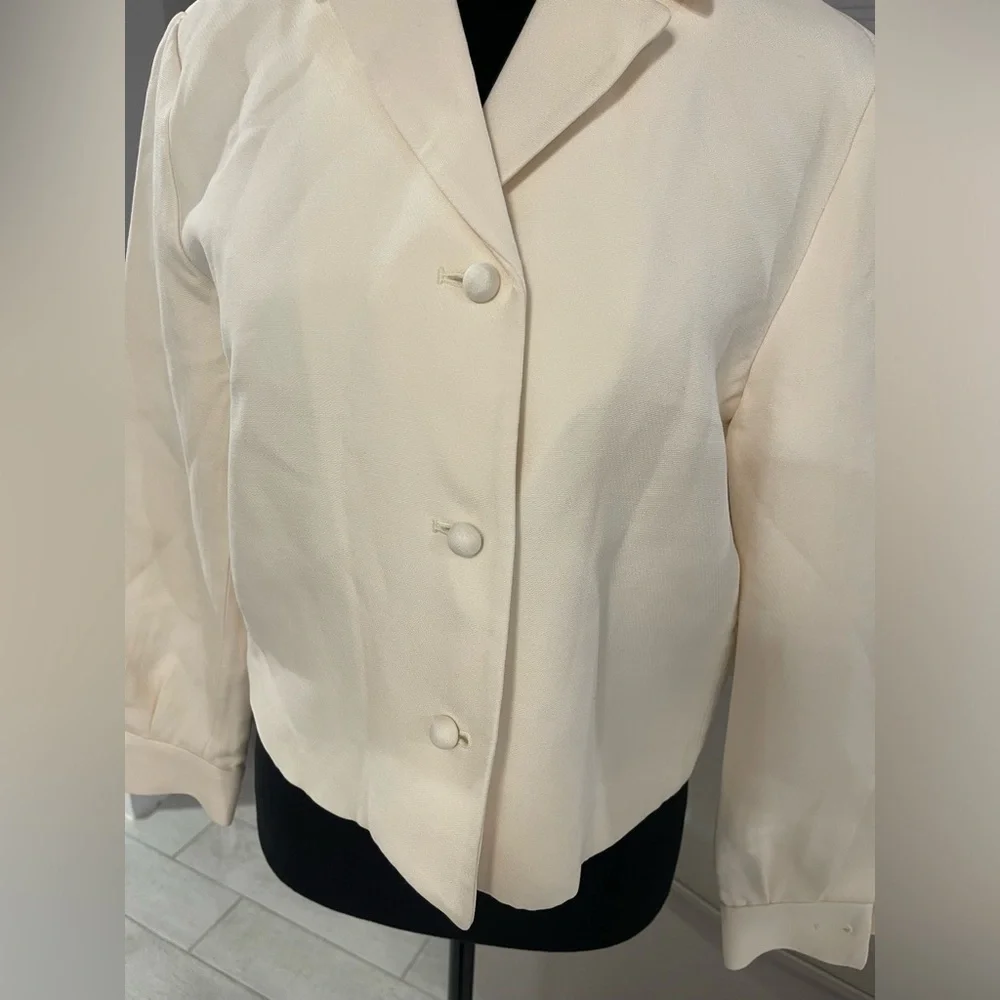 Dior Cream Button-Front Cropped Jacket
